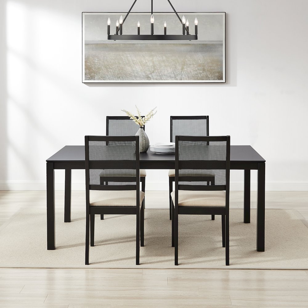 Greer 5-Piece Dining Table Set For 4 – Table & 4 Chairs