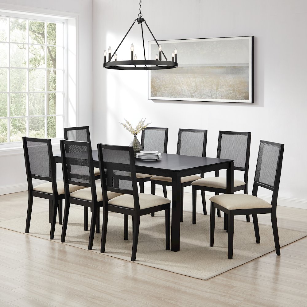 Greer 9-Piece Dining Table Set For 8 – Table & 8 Chairs