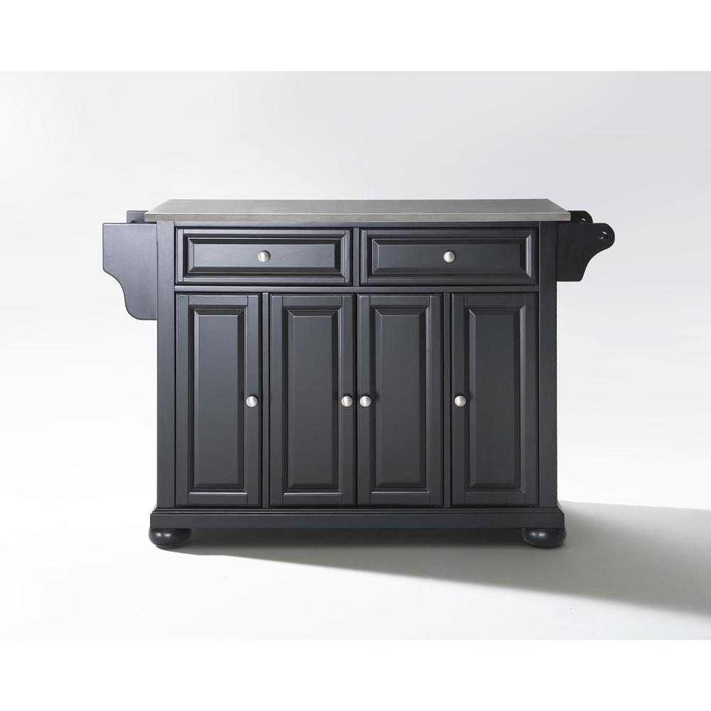 Alexandria Stainless Steel Top Full Size Kitchen Island/Cart