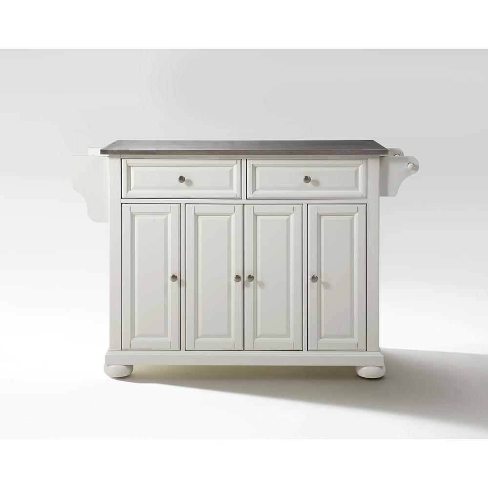 Alexandria Stainless Steel Top Full Size Kitchen Island/Cart