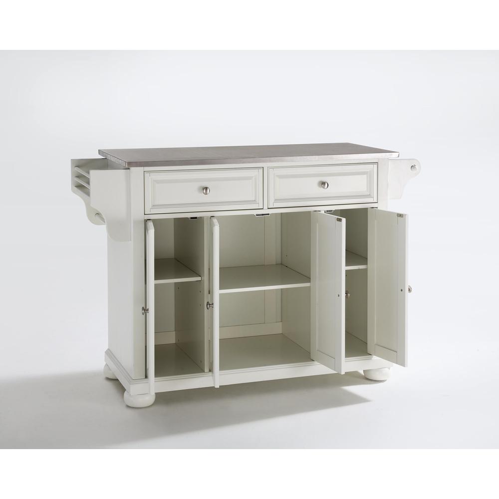 Alexandria Stainless Steel Top Full Size Kitchen Island/Cart