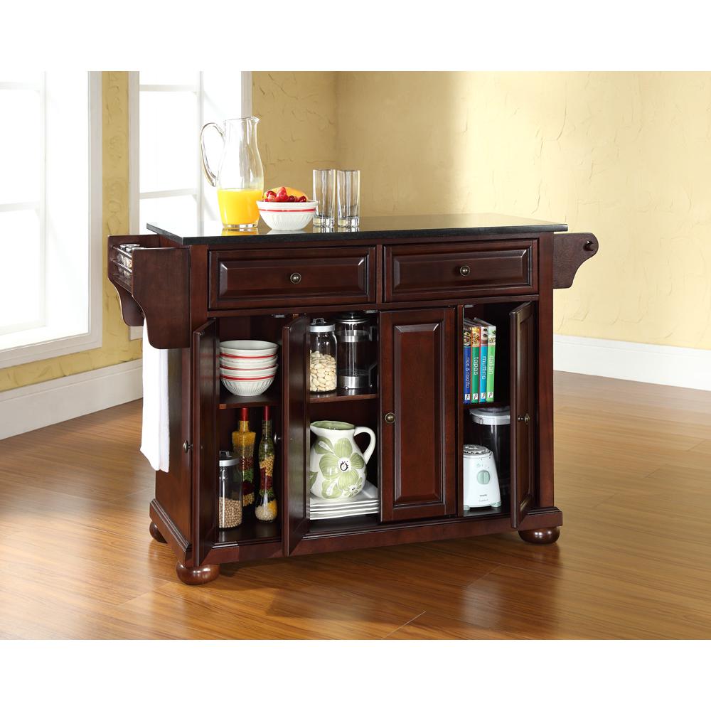 Alexandria Granite Top Full Size Kitchen Island/Cart