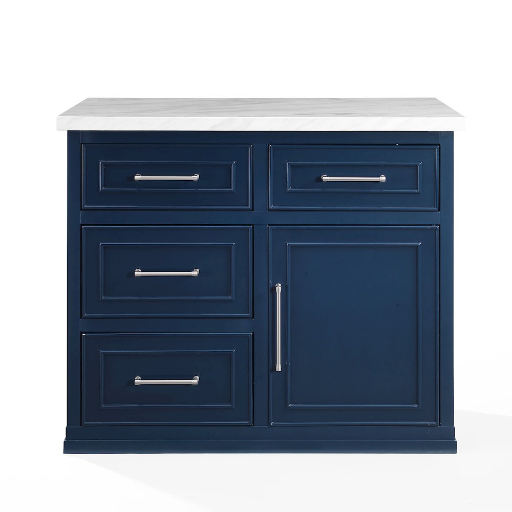 Cutler Faux Marble Top Kitchen Island