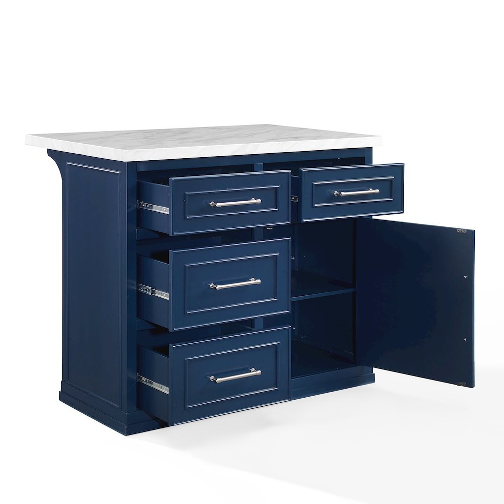 Cutler Faux Marble Top Kitchen Island