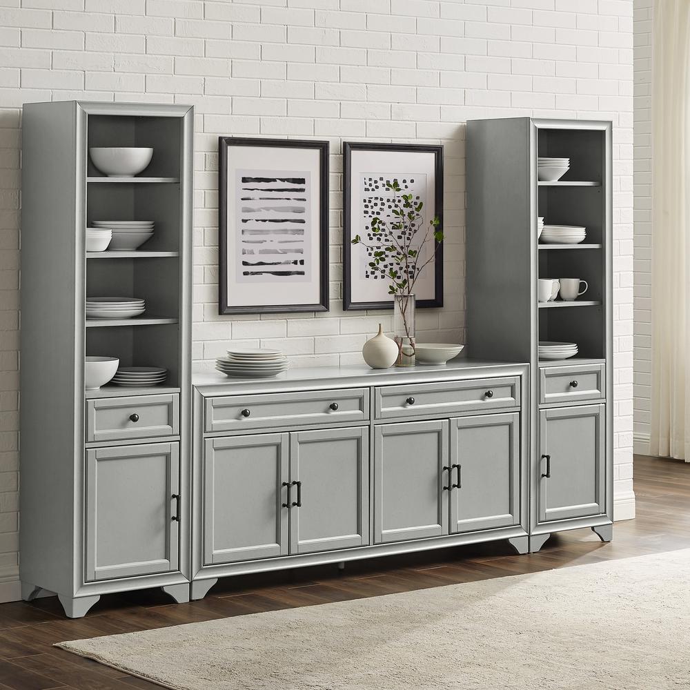 Tara 3-Piece Sideboard And Bookcase Set – Sideboard & 2 Bookcases