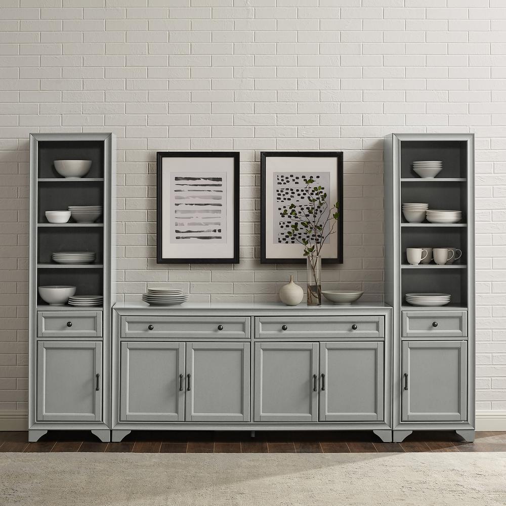 Tara 3-Piece Sideboard And Bookcase Set – Sideboard & 2 Bookcases