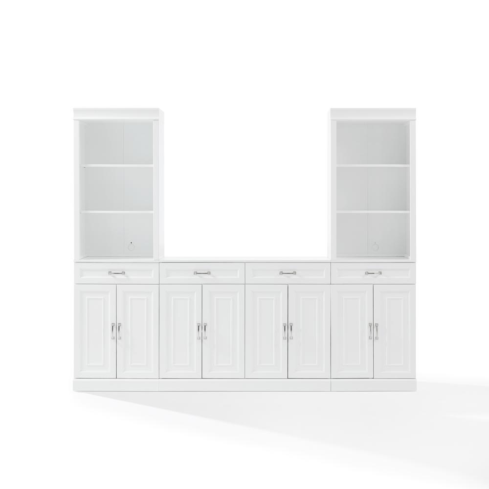 Stanton 3-Piece Sideboard And Storage Bookcase Set – Sideboard & 2 Bookcases