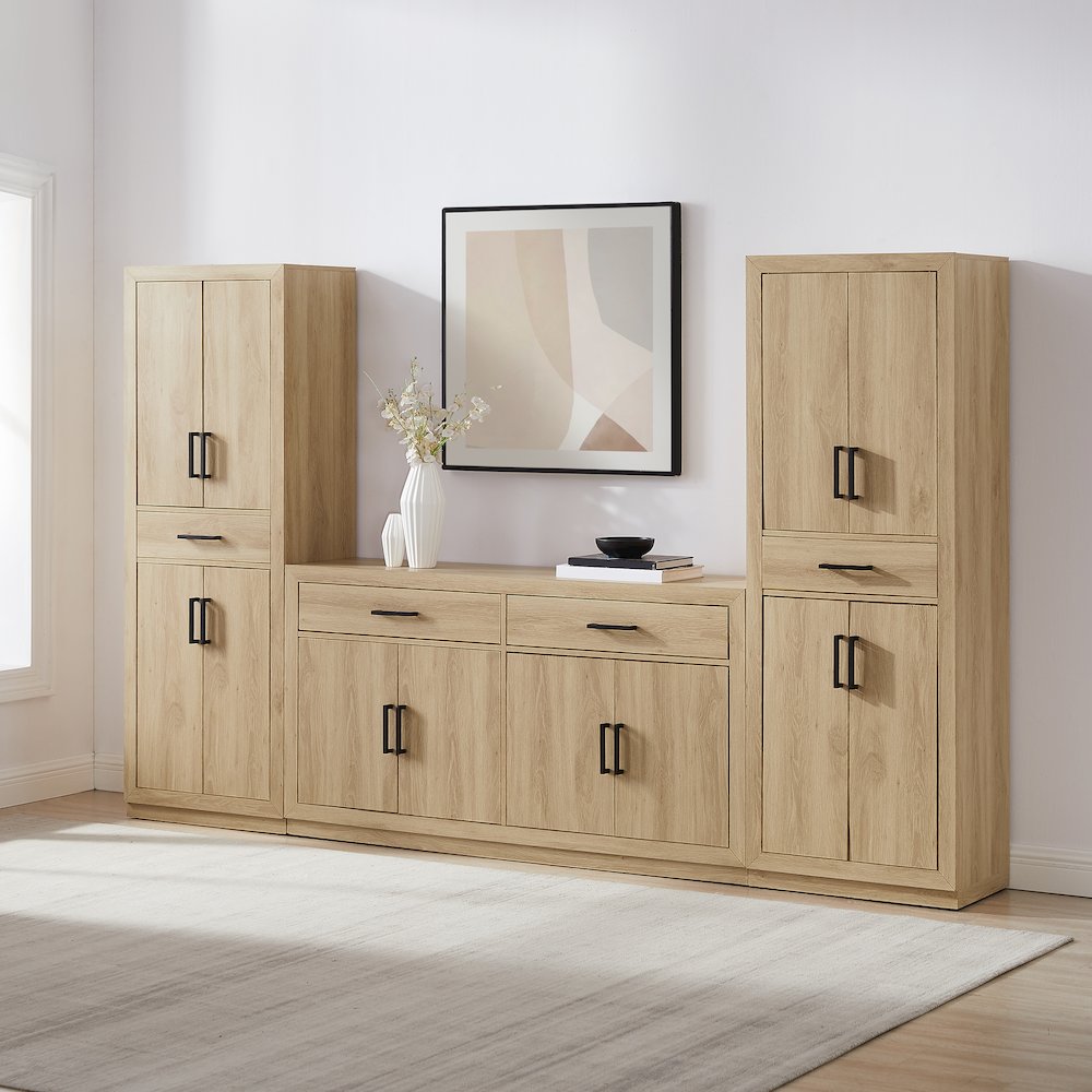 Isla 3-Piece Sideboard And Pantry Set – Sideboard & 2 Pantries