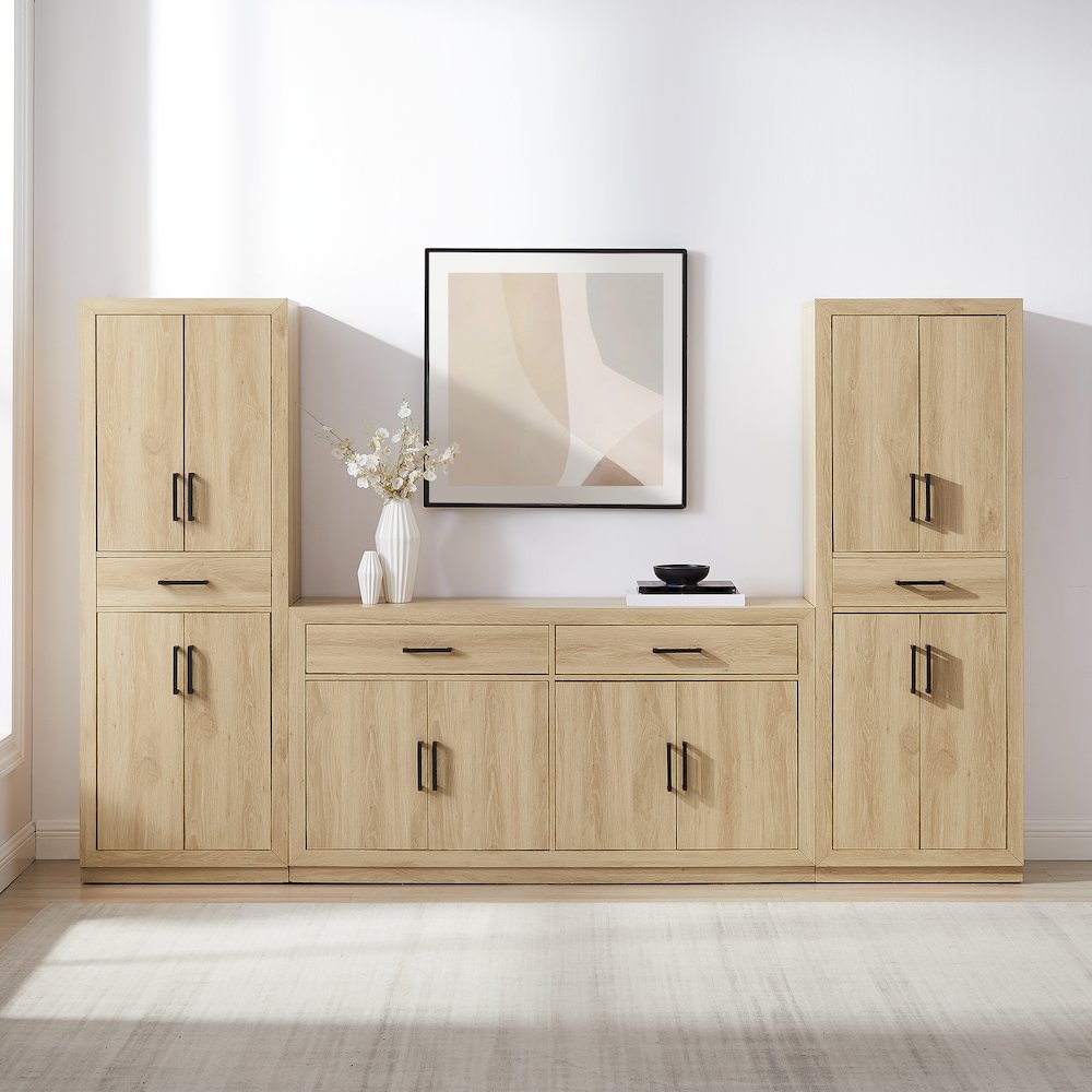 Isla 3-Piece Sideboard And Pantry Set – Sideboard & 2 Pantries