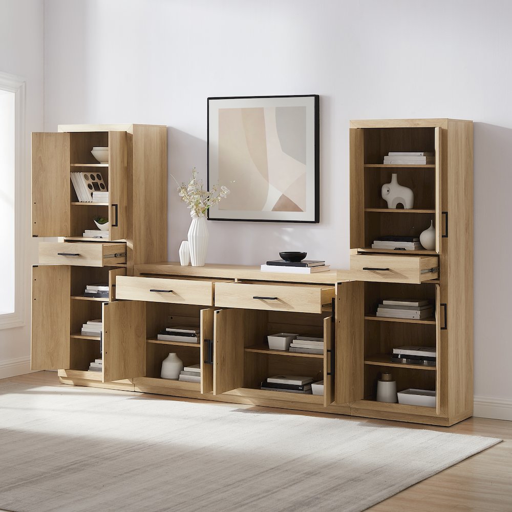 Isla 3-Piece Sideboard And Pantry Set – Sideboard & 2 Pantries