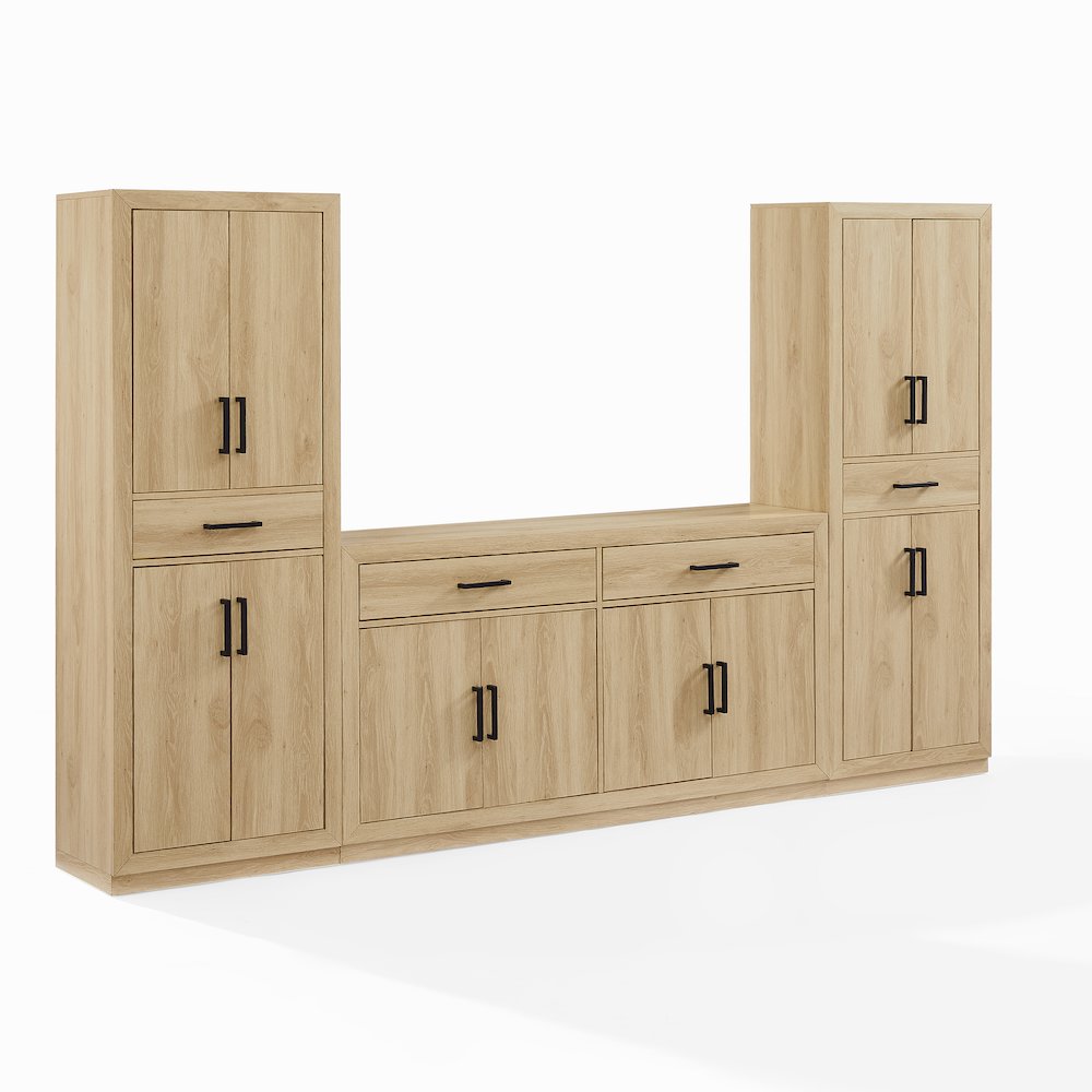 Isla 3-Piece Sideboard And Pantry Set – Sideboard & 2 Pantries