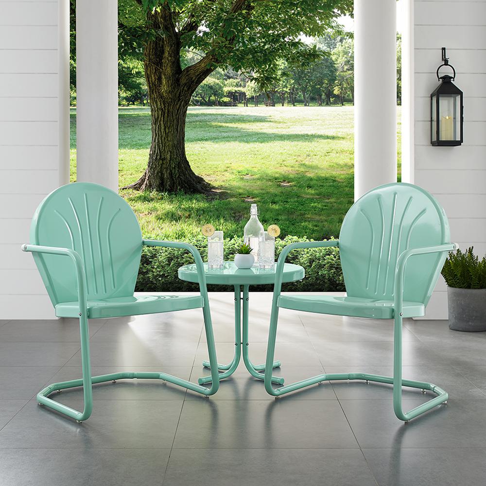 Griffith 3Pc Retro Outdoor Chair Set – Side Table & 2 Chairs