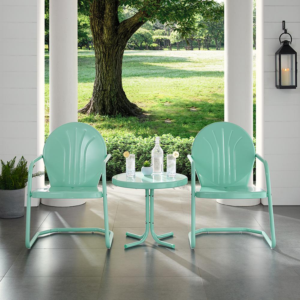 Griffith 3Pc Retro Outdoor Chair Set – Side Table & 2 Chairs