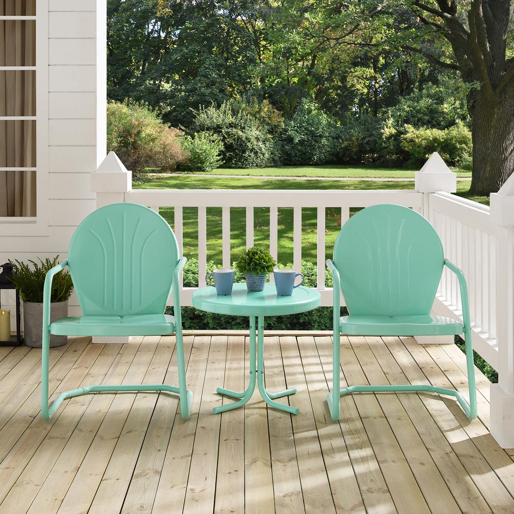 Griffith 3Pc Retro Outdoor Chair Set – Side Table & 2 Chairs