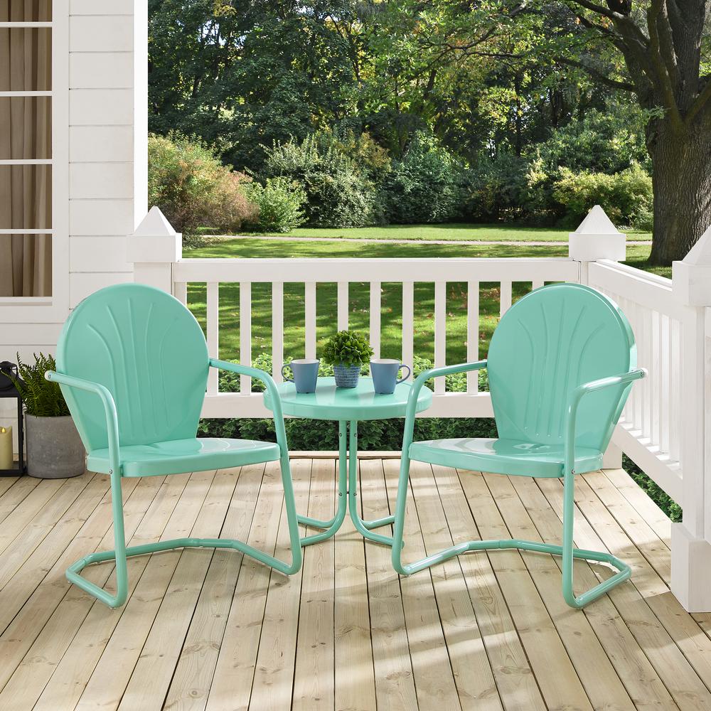 Griffith 3Pc Retro Outdoor Chair Set – Side Table & 2 Chairs