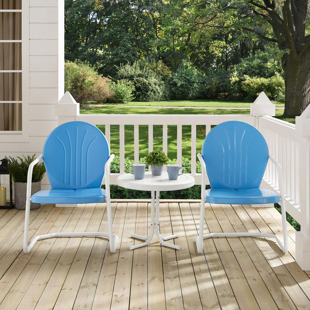 Griffith 3Pc Retro Outdoor Chair Set – Side Table & 2 Chairs