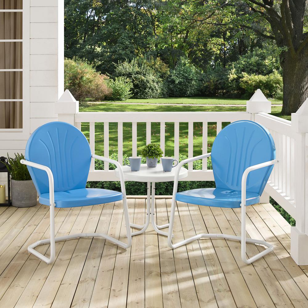 Griffith 3Pc Retro Outdoor Chair Set – Side Table & 2 Chairs