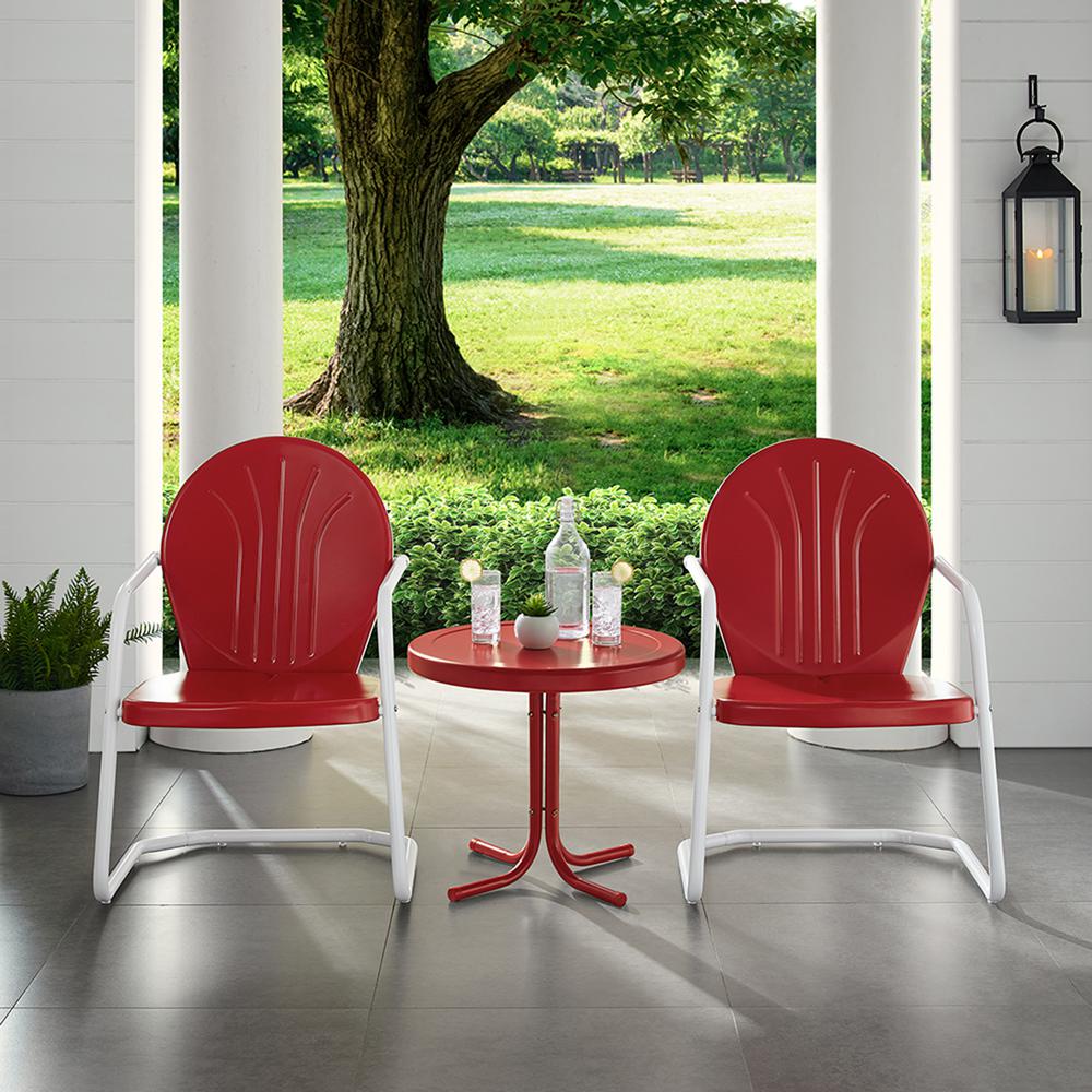 Griffith 3Pc Retro Outdoor Chair Set – Side Table & 2 Chairs