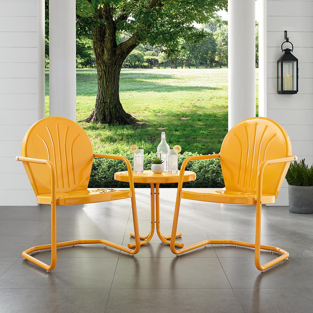 Griffith 3Pc Retro Outdoor Chair Set – Side Table & 2 Chairs