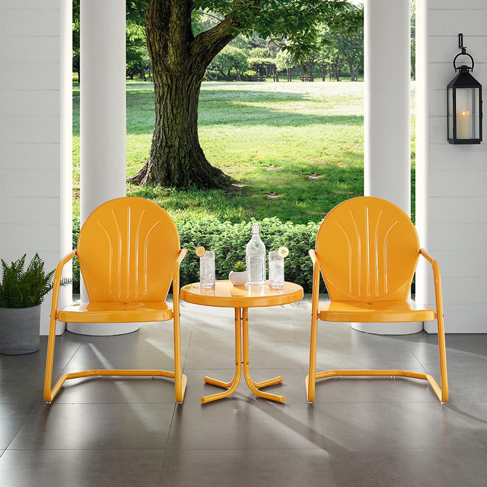 Griffith 3Pc Retro Outdoor Chair Set – Side Table & 2 Chairs