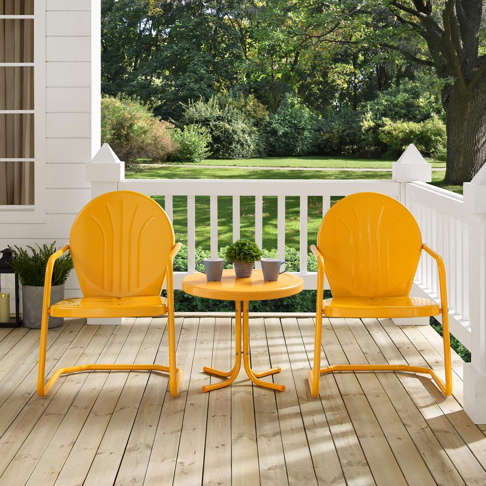 Griffith 3Pc Retro Outdoor Chair Set – Side Table & 2 Chairs