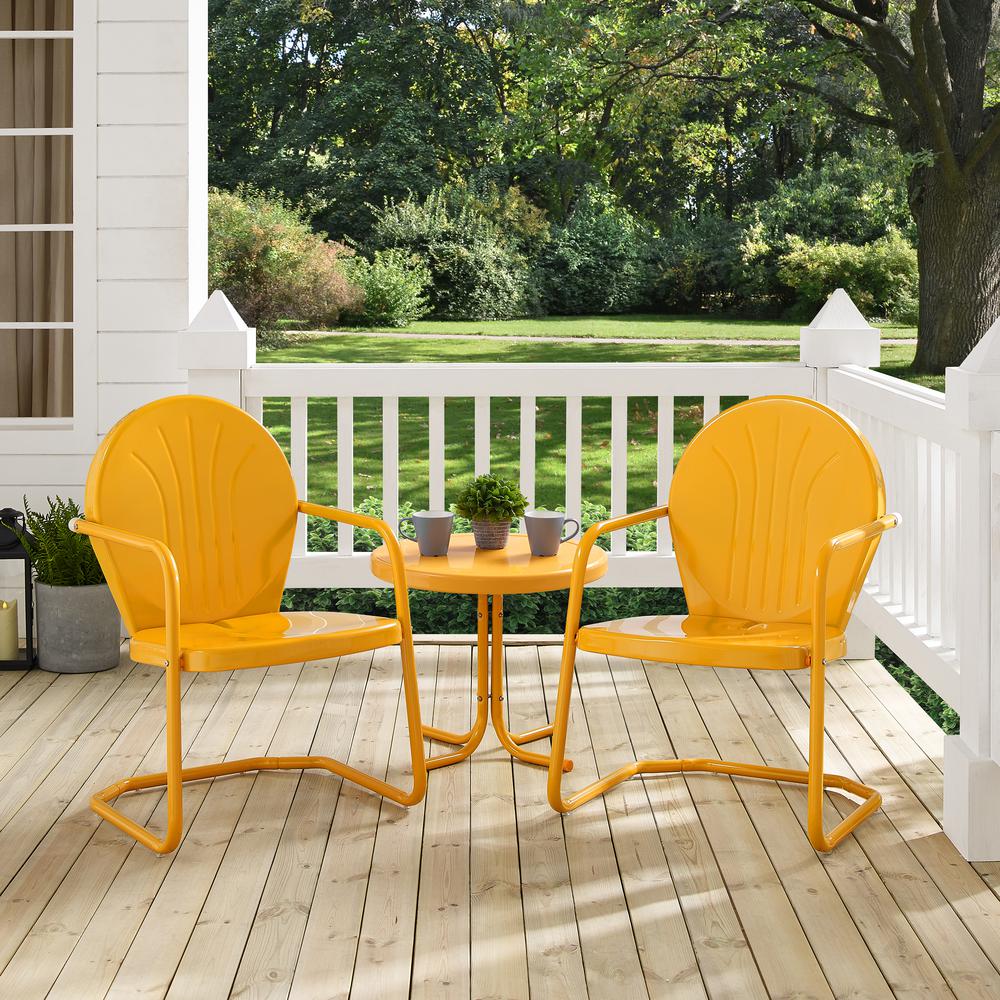 Griffith 3Pc Retro Outdoor Chair Set – Side Table & 2 Chairs