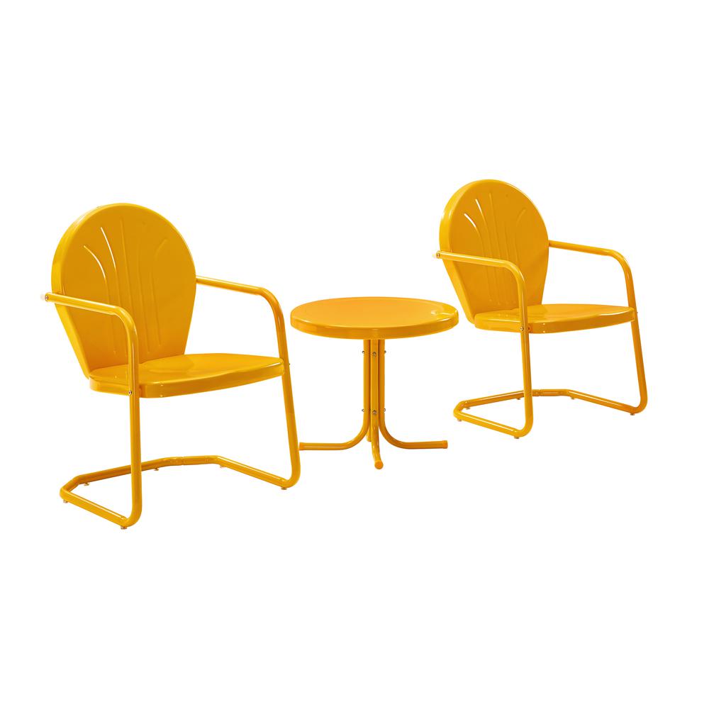 Griffith 3Pc Retro Outdoor Chair Set – Side Table & 2 Chairs