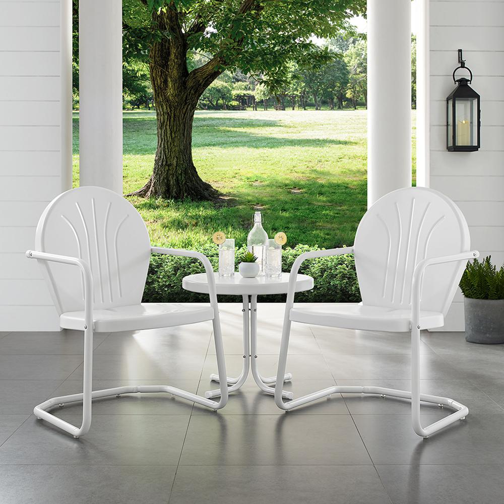 Griffith 3Pc Retro Outdoor Chair Set – Side Table & 2 Chairs