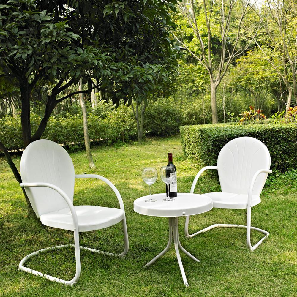 Griffith 3Pc Retro Outdoor Chair Set – Side Table & 2 Chairs