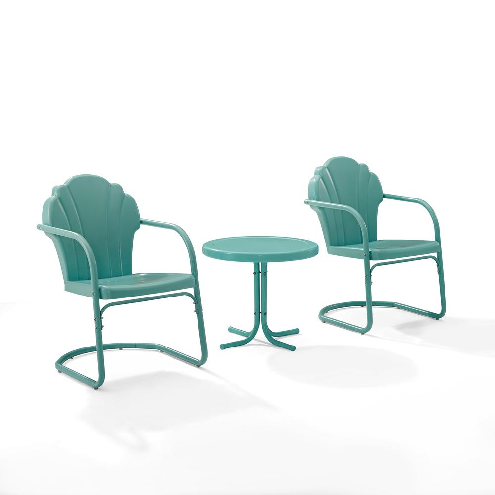 Tulip 3Pc Retro Outdoor Chair Set – Side Table & 2 Chairs