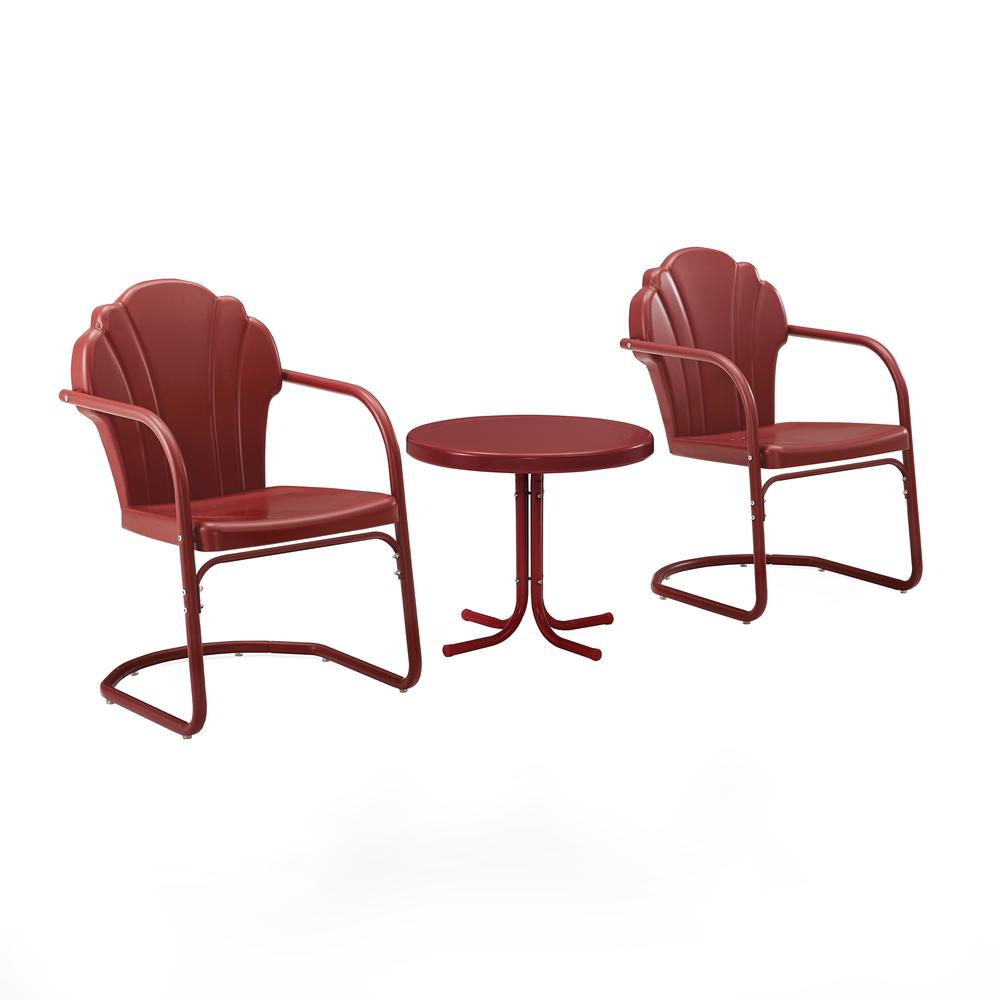 Tulip 3Pc Retro Outdoor Chair Set – Side Table & 2 Chairs