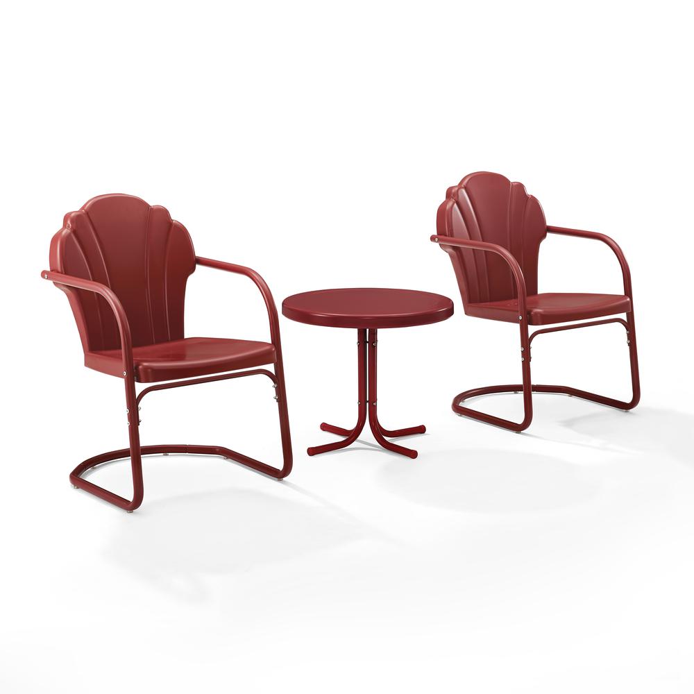 Tulip 3Pc Retro Outdoor Chair Set – Side Table & 2 Chairs