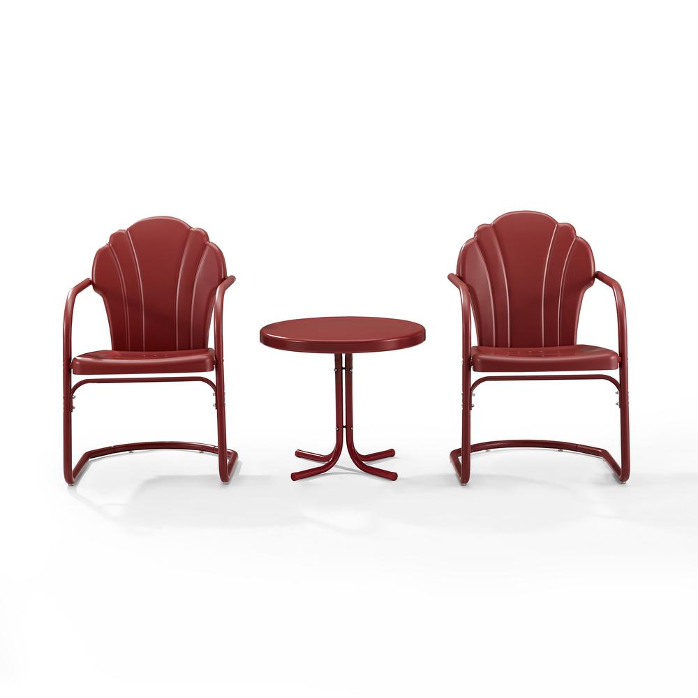 Tulip 3Pc Retro Outdoor Chair Set – Side Table & 2 Chairs