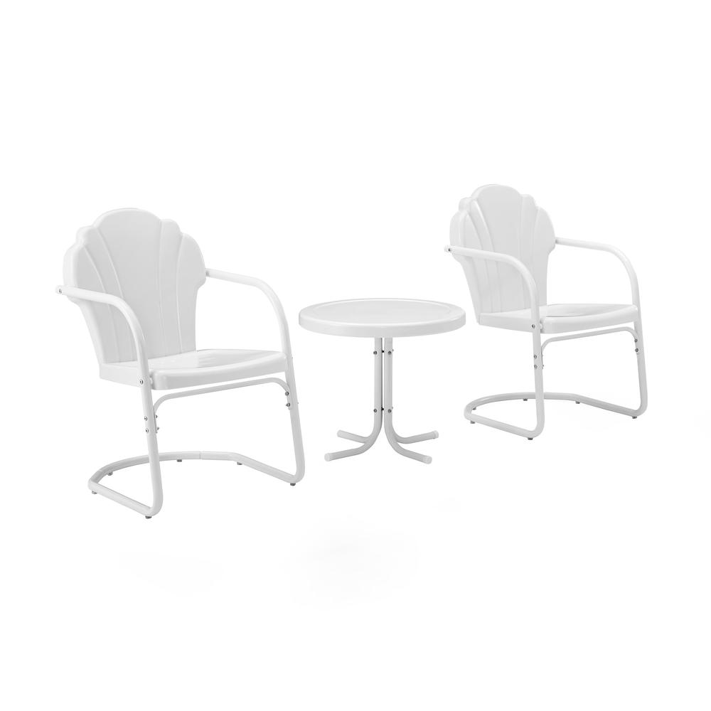 Tulip 3Pc Retro Outdoor Chair Set – Side Table & 2 Chairs