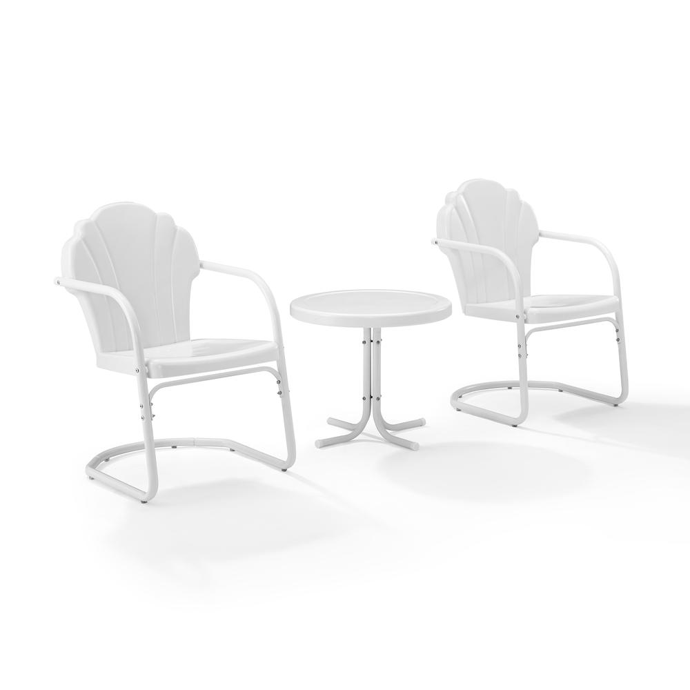 Tulip 3Pc Retro Outdoor Chair Set – Side Table & 2 Chairs