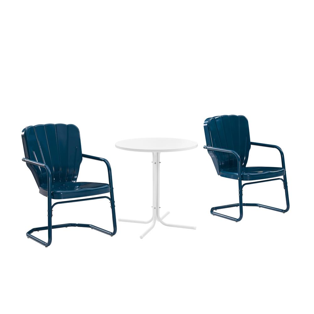 Ridgeland 3Pc Retro Outdoor Bistro Set – Bistro Table & 2 Chairs