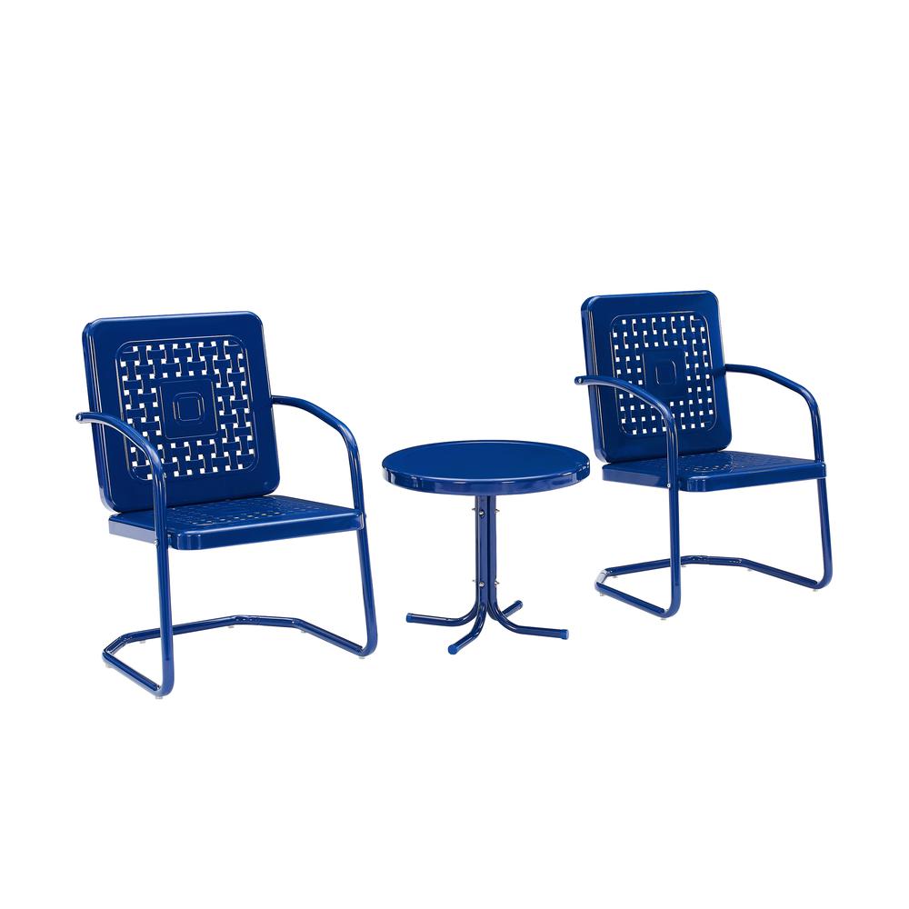 Bates 3Pc Retro Outdoor Chair Set – Side Table & 2 Armchairs