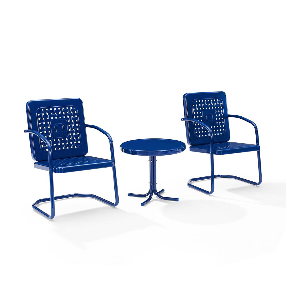 Bates 3Pc Retro Outdoor Chair Set – Side Table & 2 Armchairs