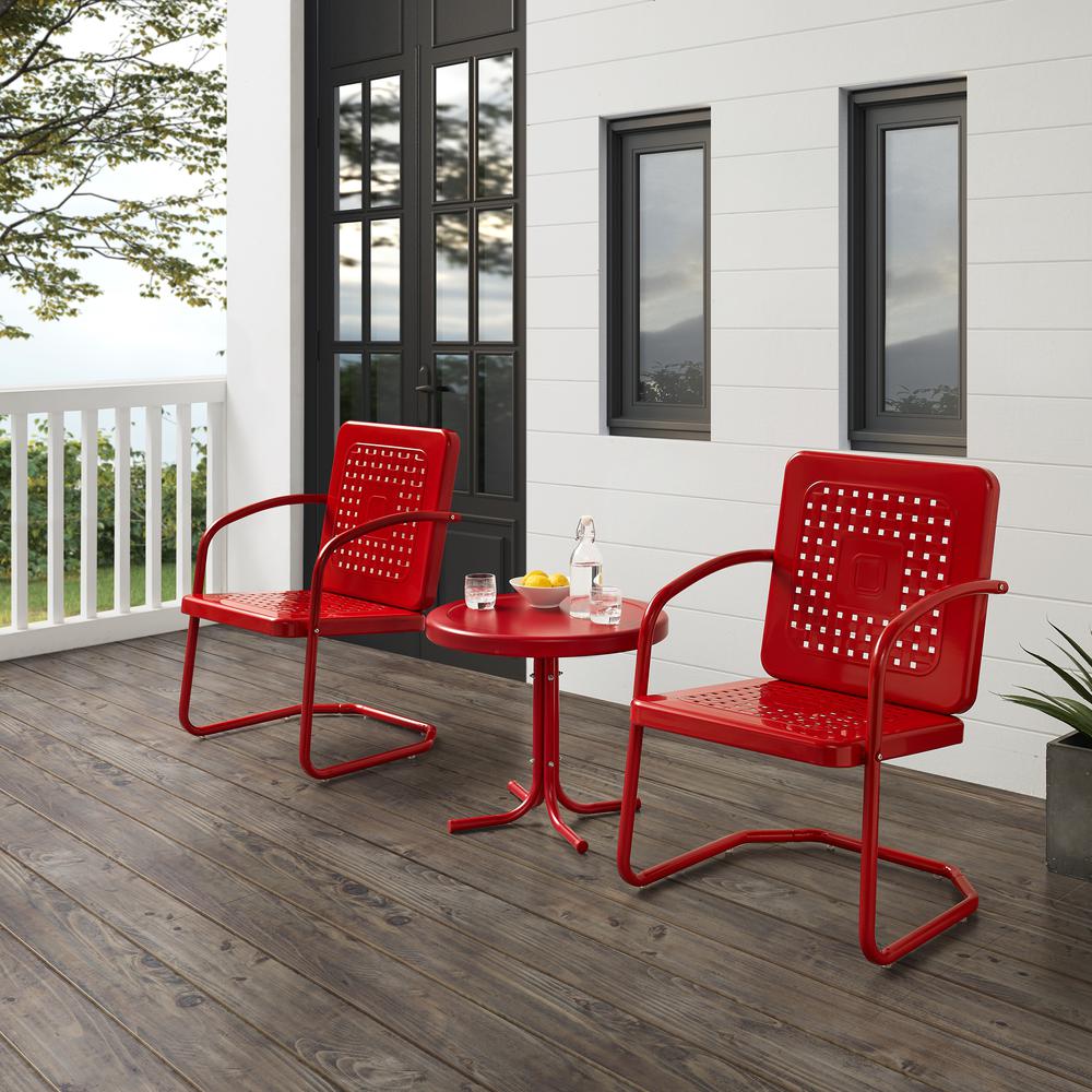 Bates 3Pc Retro Outdoor Chair Set – Side Table & 2 Armchairs