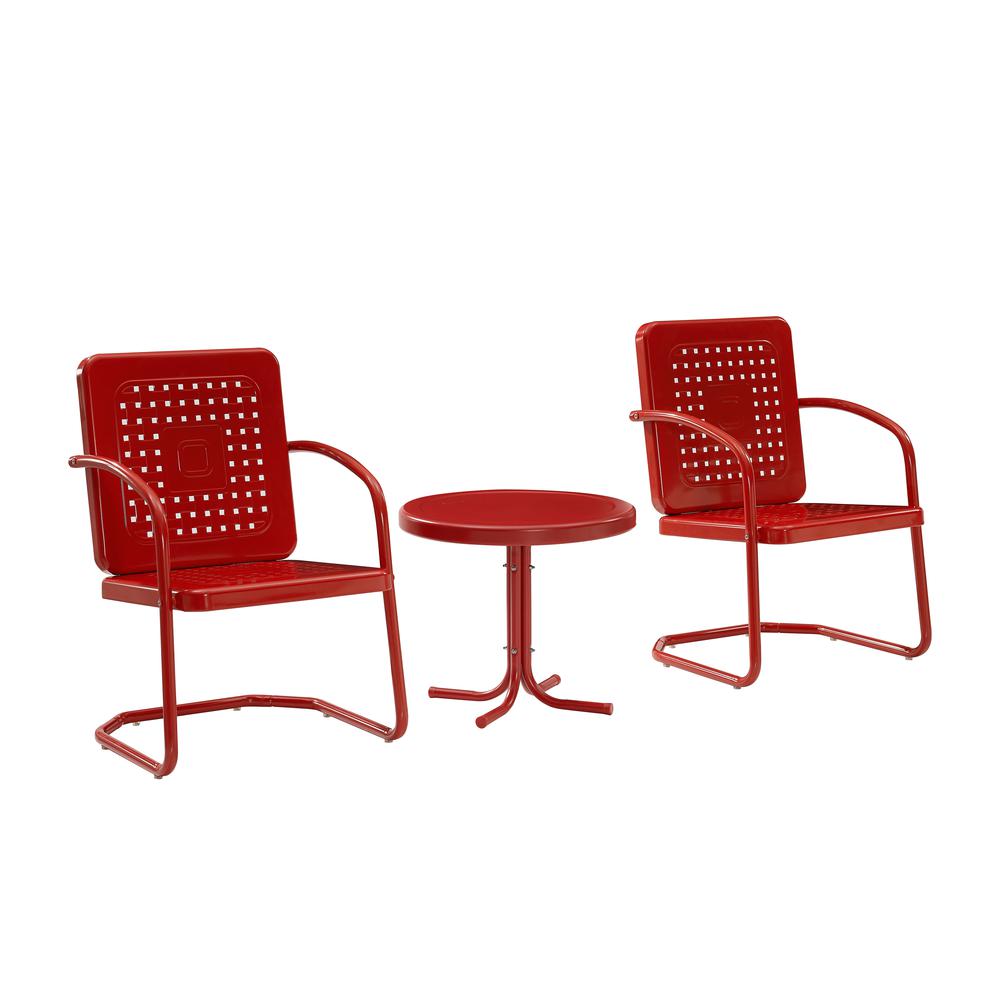 Bates 3Pc Retro Outdoor Chair Set – Side Table & 2 Armchairs