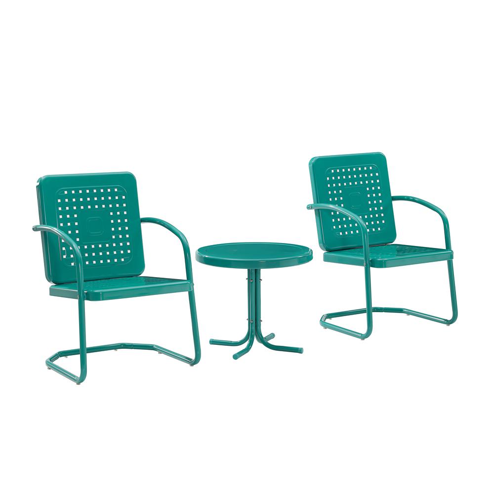 Bates 3Pc Retro Outdoor Chair Set – Side Table & 2 Armchairs