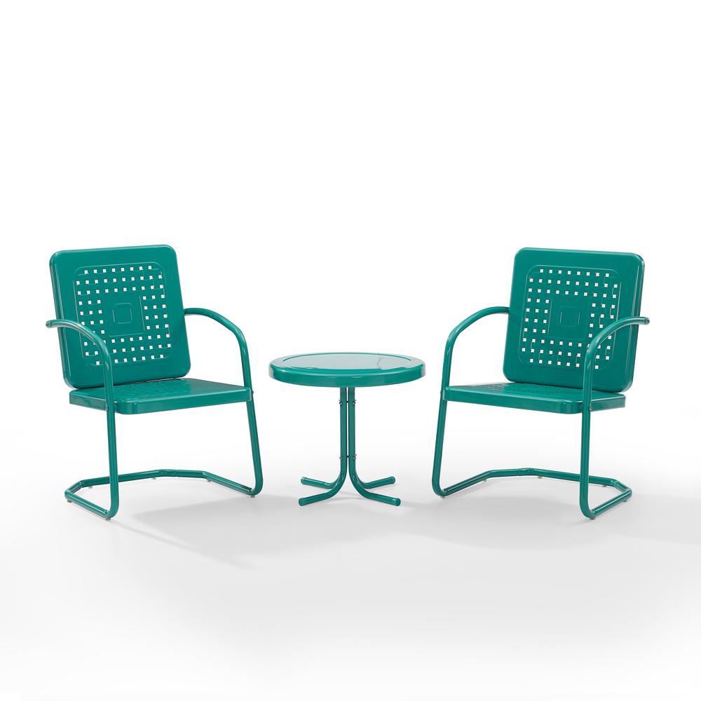 Bates 3Pc Retro Outdoor Chair Set – Side Table & 2 Armchairs