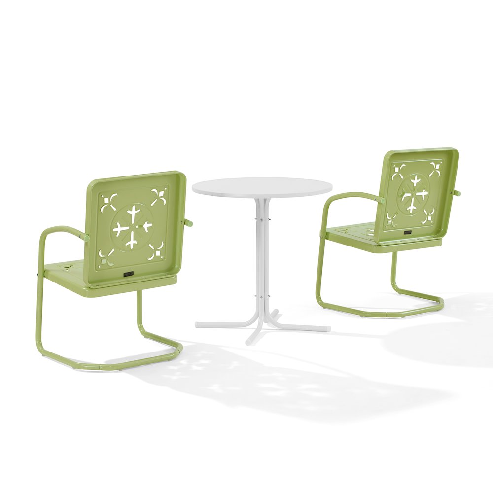 Azalea 3-Piece Retro Outdoor Bistro Set – Bistro Table & 2 Chairs