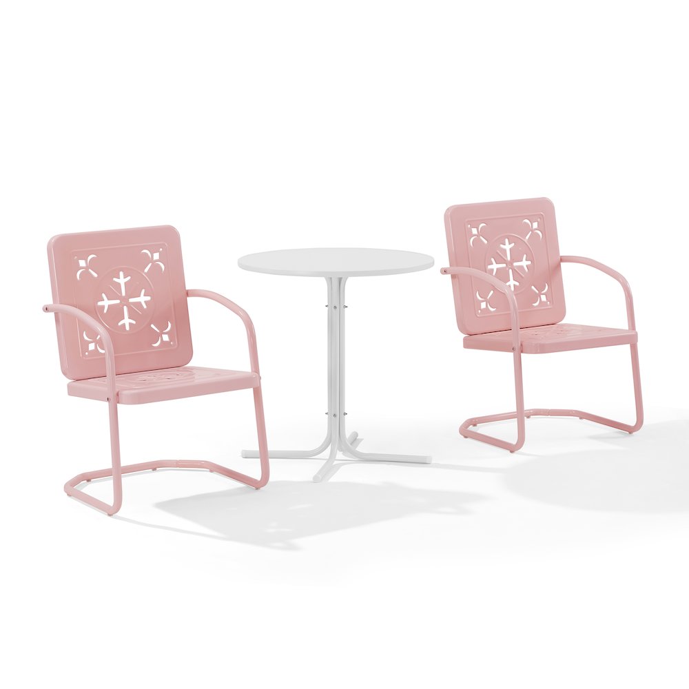 Azalea 3-Piece Retro Outdoor Bistro Set – Bistro Table & 2 Chairs