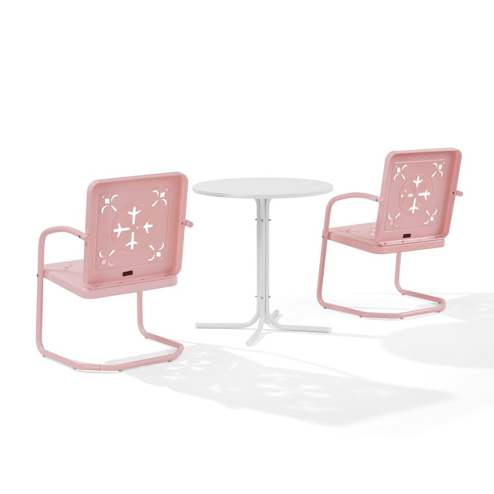 Azalea 3-Piece Retro Outdoor Bistro Set – Bistro Table & 2 Chairs