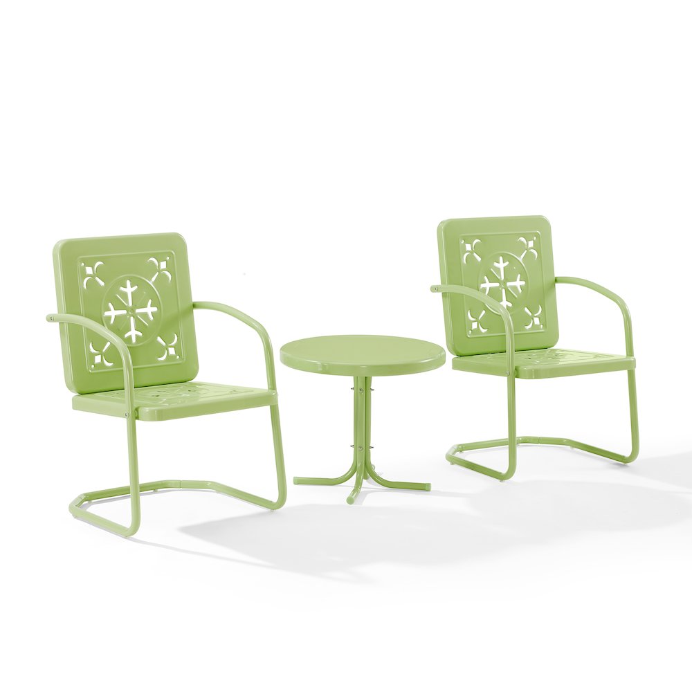 Azalea 3-Piece Retro Outdoor Chair Set – Side Table & 2 Chairs