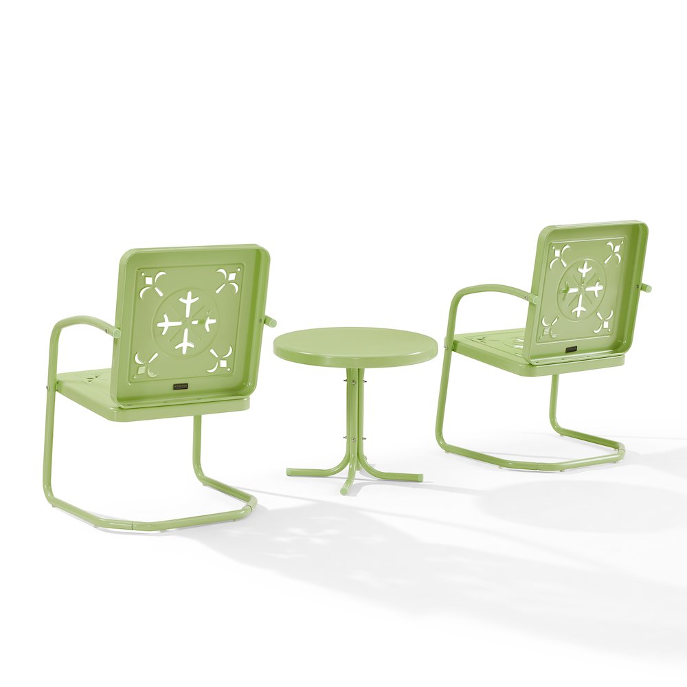 Azalea 3-Piece Retro Outdoor Chair Set – Side Table & 2 Chairs