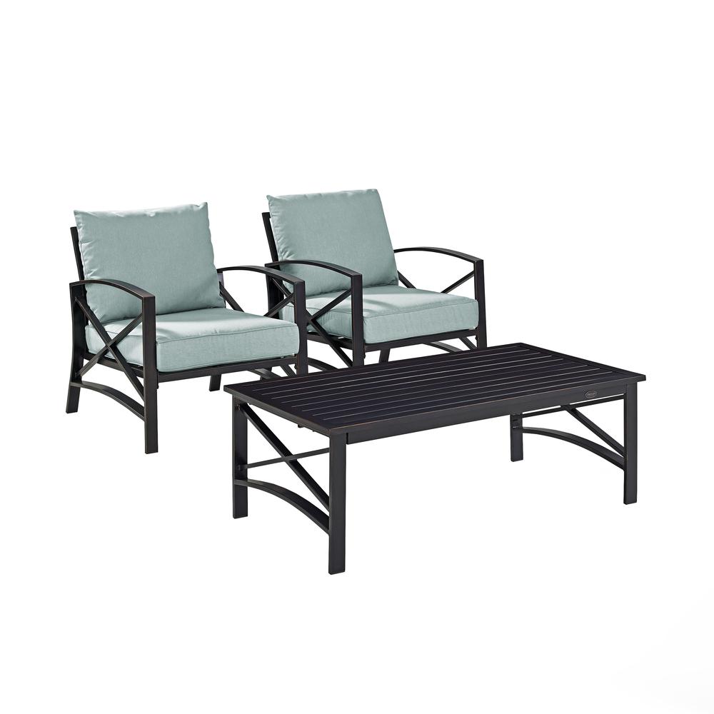 Kaplan 3Pc Outdoor Chair Set – Coffee Table & 2 Chairs