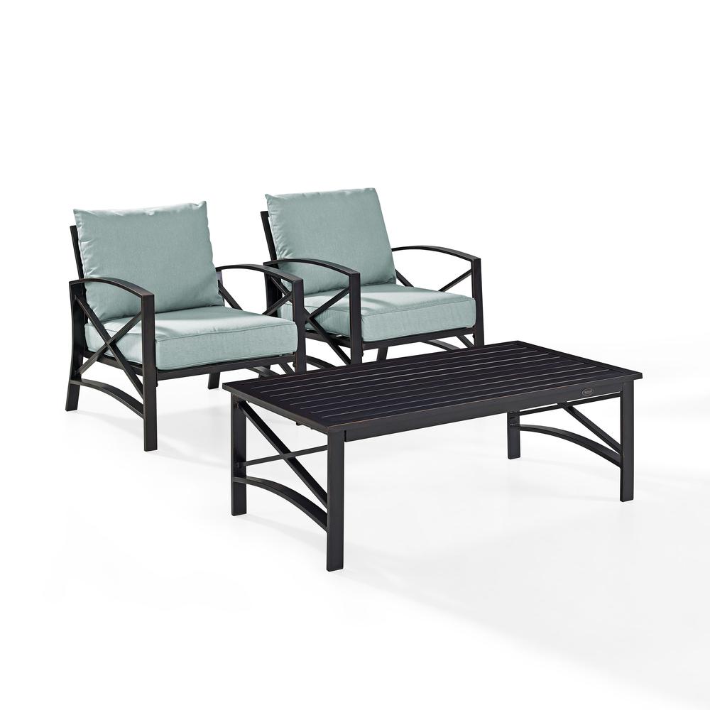 Kaplan 3Pc Outdoor Chair Set – Coffee Table & 2 Chairs