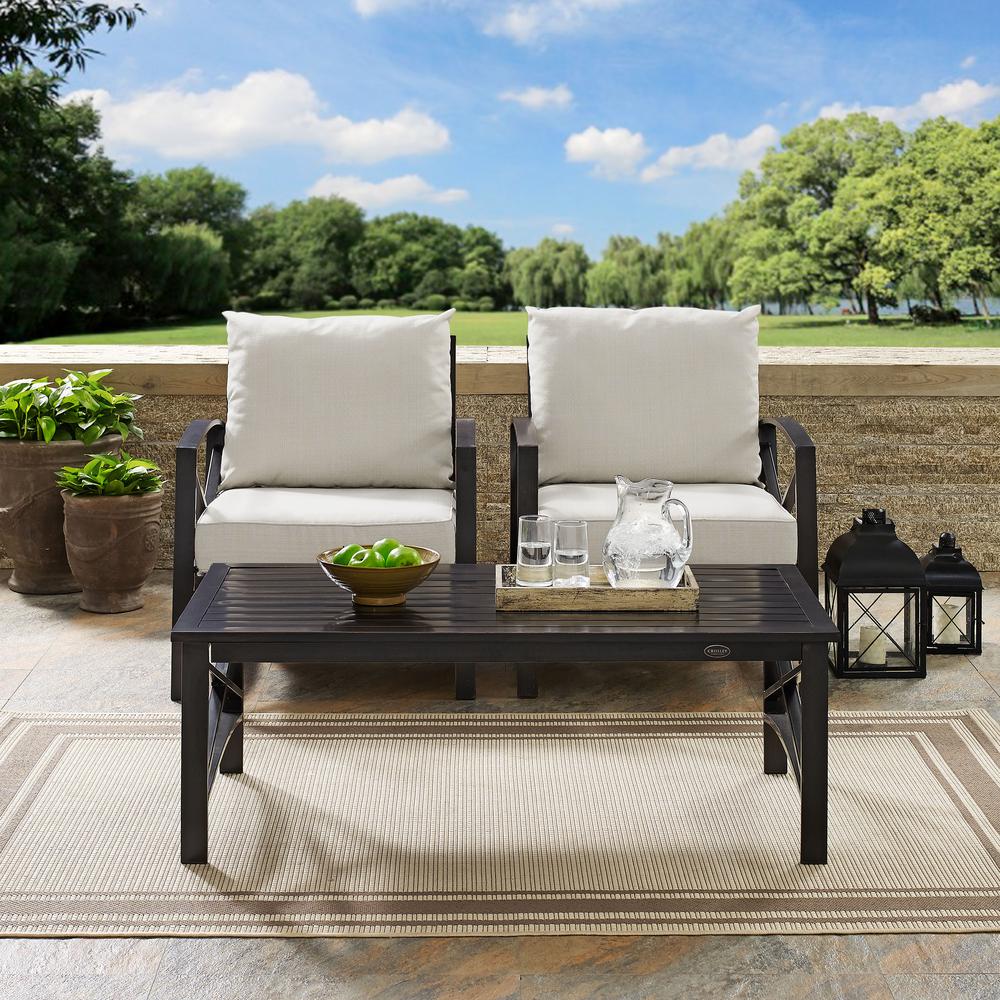 Kaplan 3Pc Outdoor Chair Set – Coffee Table & 2 Chairs